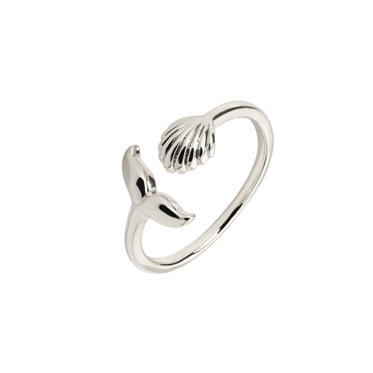 Gold Abstract Ring • 925 Sterling Silver Open Ring