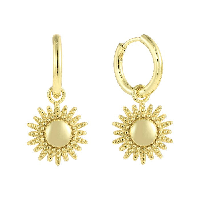 Dainty crystal hoop earrings • Zirconia crystals