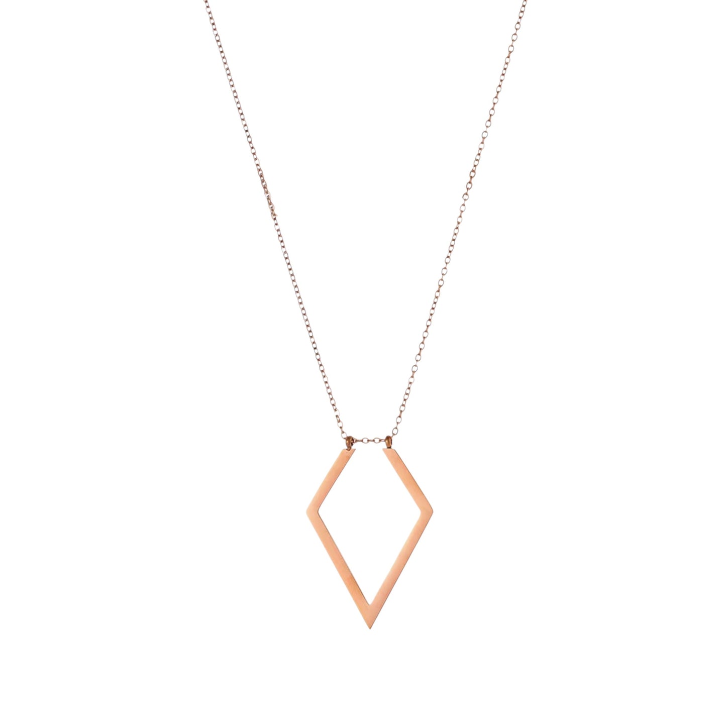 Vielring - Ring Keeper Halskette Geometrisch - Edelstahl - Roségold