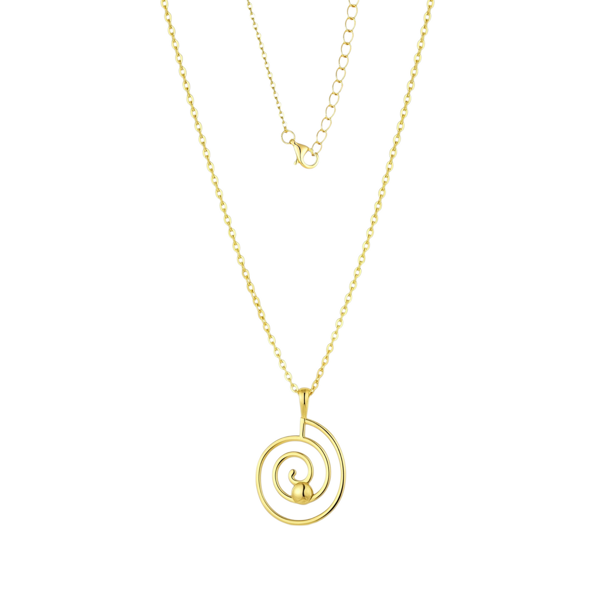 Spiral Anti-Stress-Halskette – 925 Silber