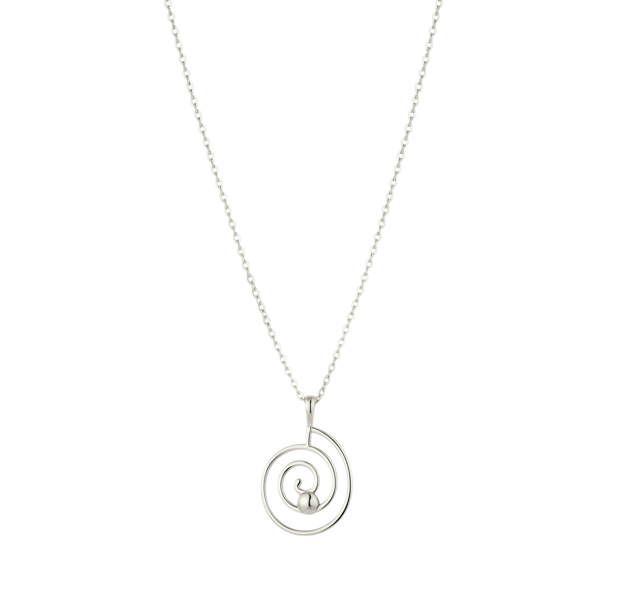 Spiral Anti-Stress-Halskette – 925 Silber