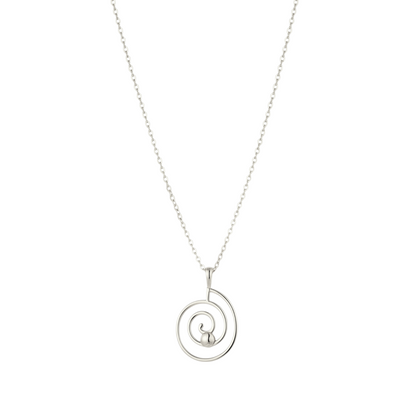 Spiral Anti-Stress-Halskette – 925 Silber