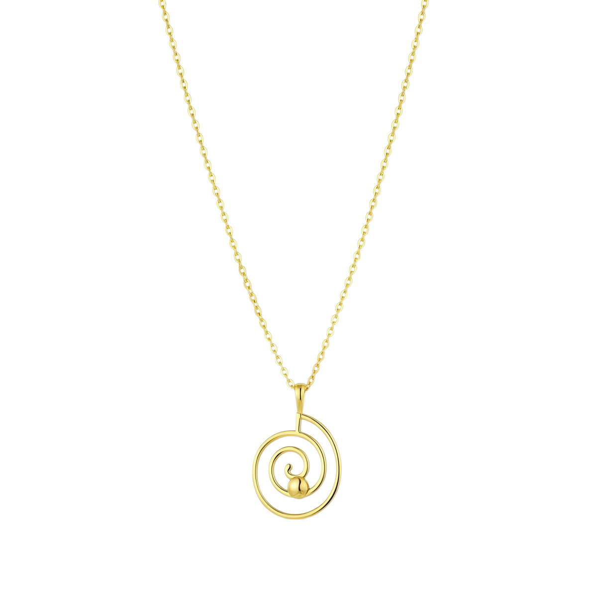 Spiral Anti-Stress-Halskette – 925 Silber