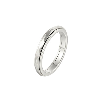 Vielring - Ruhe Anti-Stress-Ring - Edelstahl / Silber / 49 | ø15.6