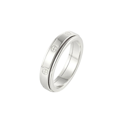 Vielring - Liebes Klassischer Anti-Stress-Ring – 925 Silber - Edelstahl / Silber / 49 | ø15.6