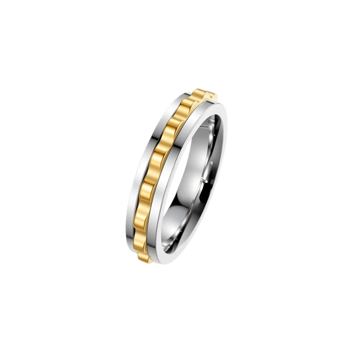 Dünner Zahnrad Anti-Stress-Ring – Edelstahl