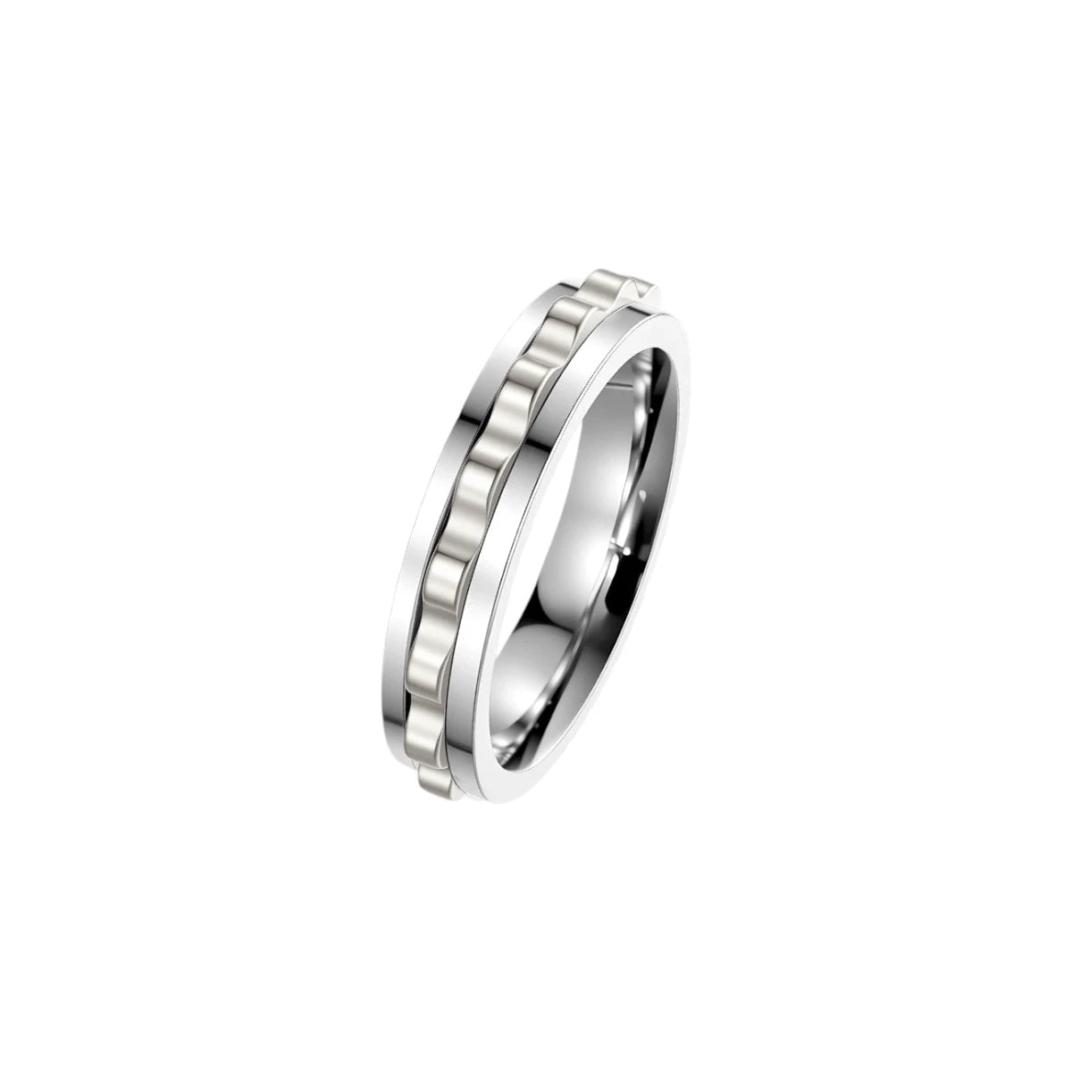 Dünner Zahnrad Anti-Stress-Ring – Edelstahl