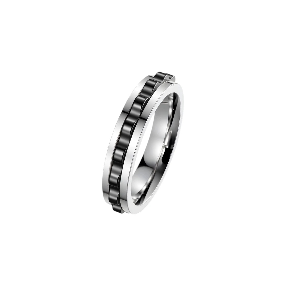 Dünner Zahnrad Anti-Stress-Ring – Edelstahl