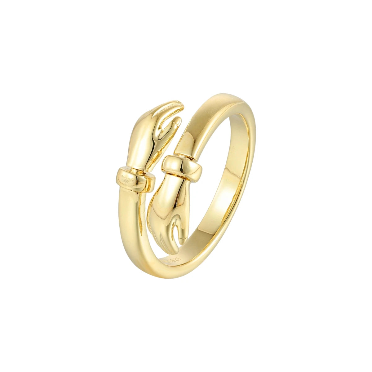 Offener Umarmungsring (Liebe) Anti-Stress-Ring – 925 Silber