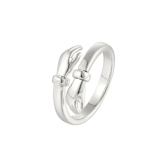 Vielring - Offener Umarmungsring (Liebe) Anti-Stress-Ring – 925 Silber - Silber
