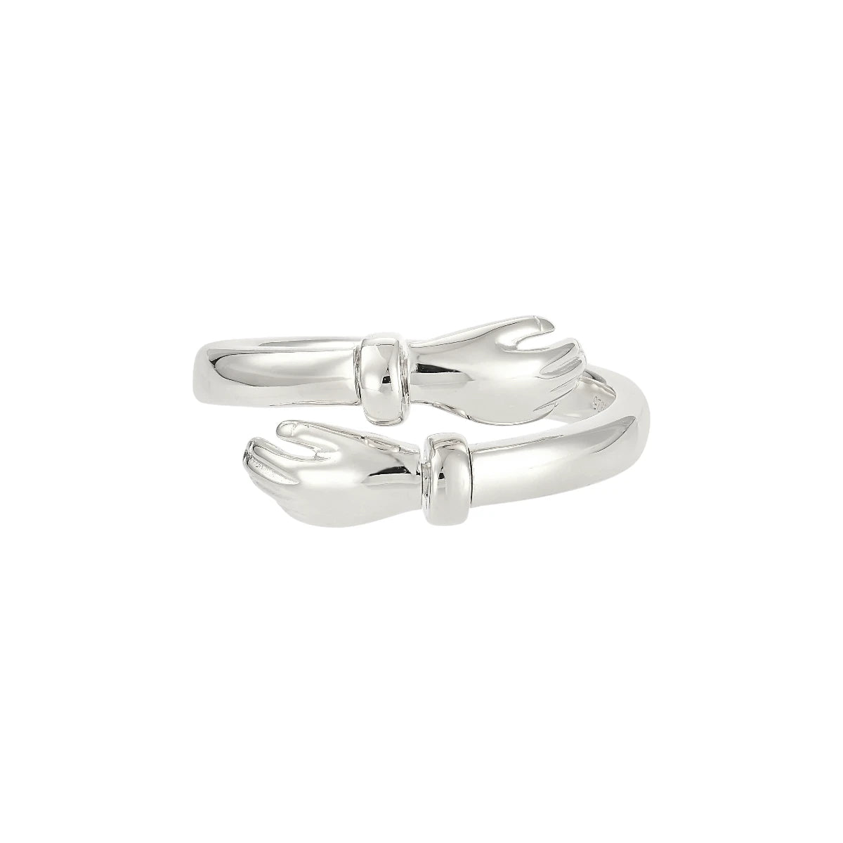 Offener Umarmungsring (Liebe) Anti-Stress-Ring – 925 Silber