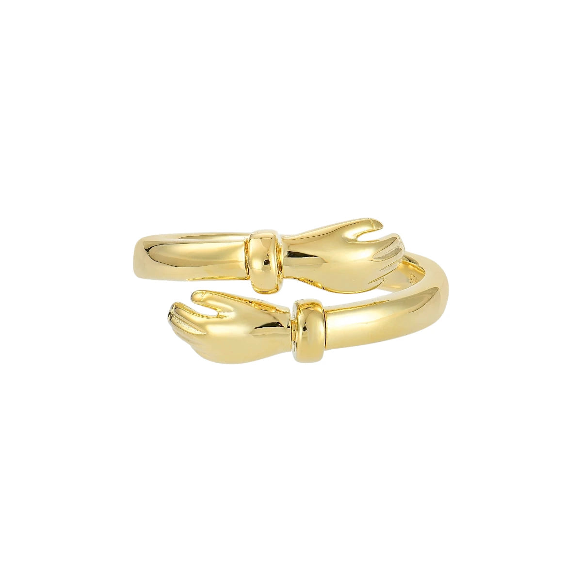 Offener Umarmungsring (Liebe) Anti-Stress-Ring – 925 Silber