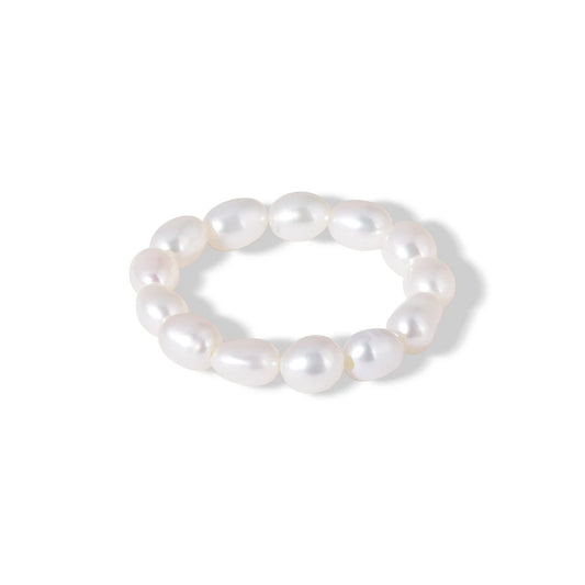 Round pearl ring - freshwater pearls