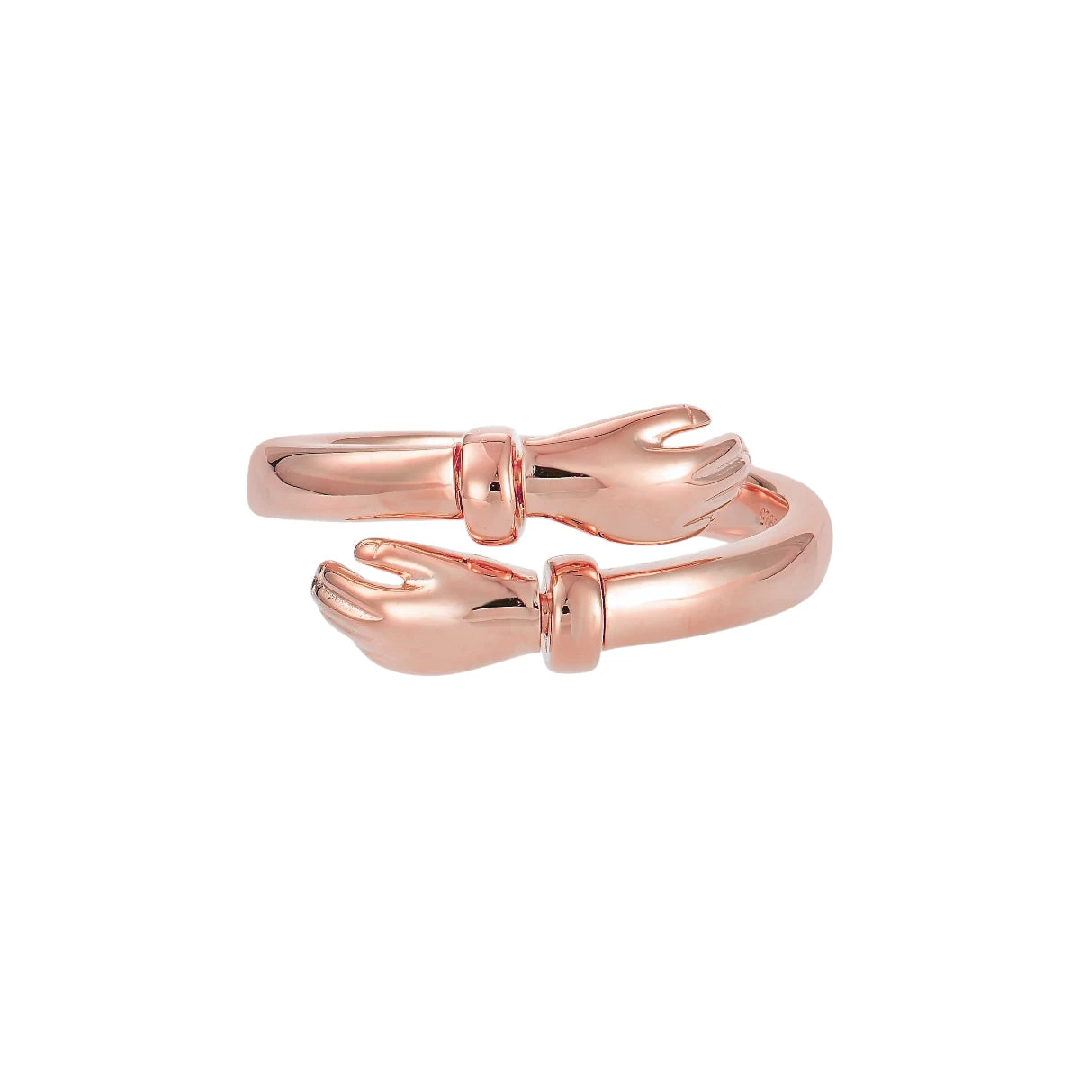 Offener Umarmungsring (Liebe) Anti-Stress-Ring – 925 Silber