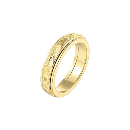 Abstrakter Anti-Stress-Ring - 925 Silber