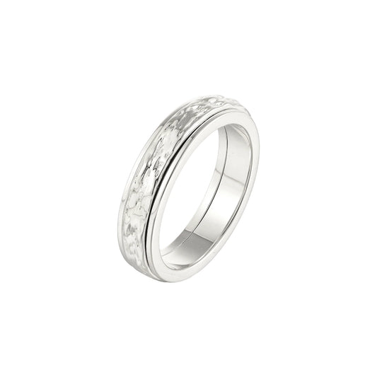 Vielring - Abstrakter Anti-Stress-Ring - 925 Silber - Silber / 49 | ø15.6