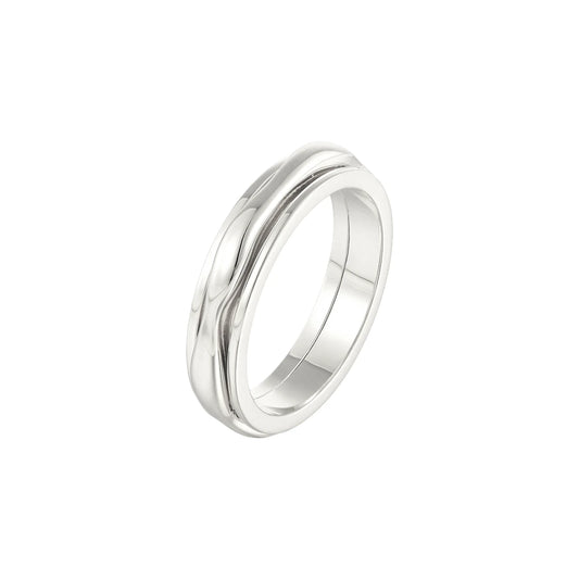 Vielring - Bubble Anti-Stress-Ring - 925 Silber - Silber / 49 | ø15.6