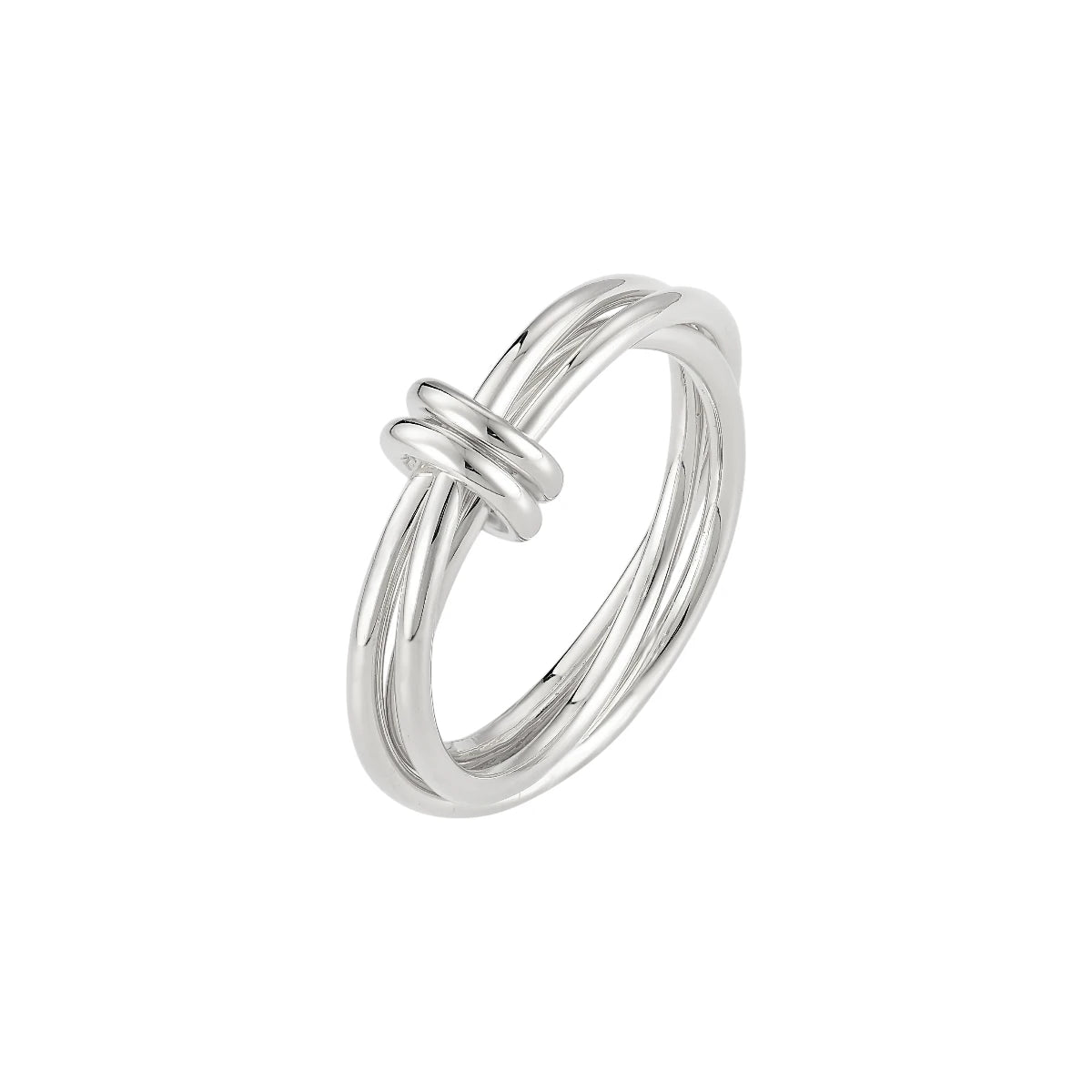 Vielring - Verbundener Dreier Anti-Stress-Ring - 925 Silber - Silber / 49 | ø15.6