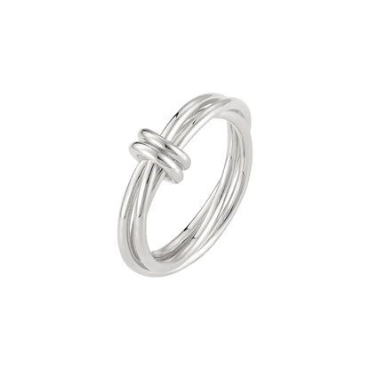 Vielring - Verbundener Dreier Anti-Stress-Ring - 925 Silber - Silber / 49 | ø15.6