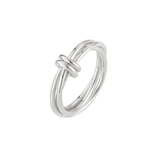 Vielring - Verbundener Dreier Anti-Stress-Ring - 925 Silber - Silber / 49 | ø15.6