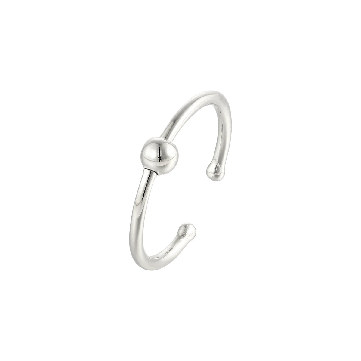 Vielring - Einzelner Kugel Anti-Stress-Ring - 925 Silber - Silber