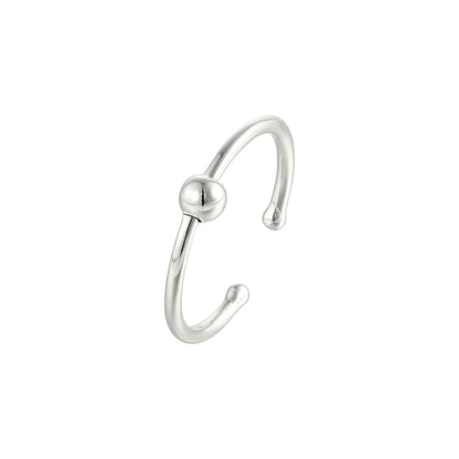 Vielring - Einzelner Kugel Anti-Stress-Ring - 925 Silber - Silber
