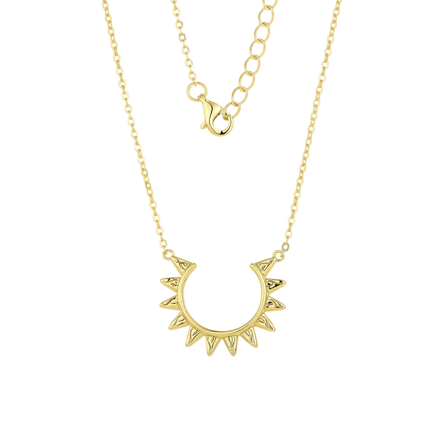 Square Zirconia Necklace - 925 Silver