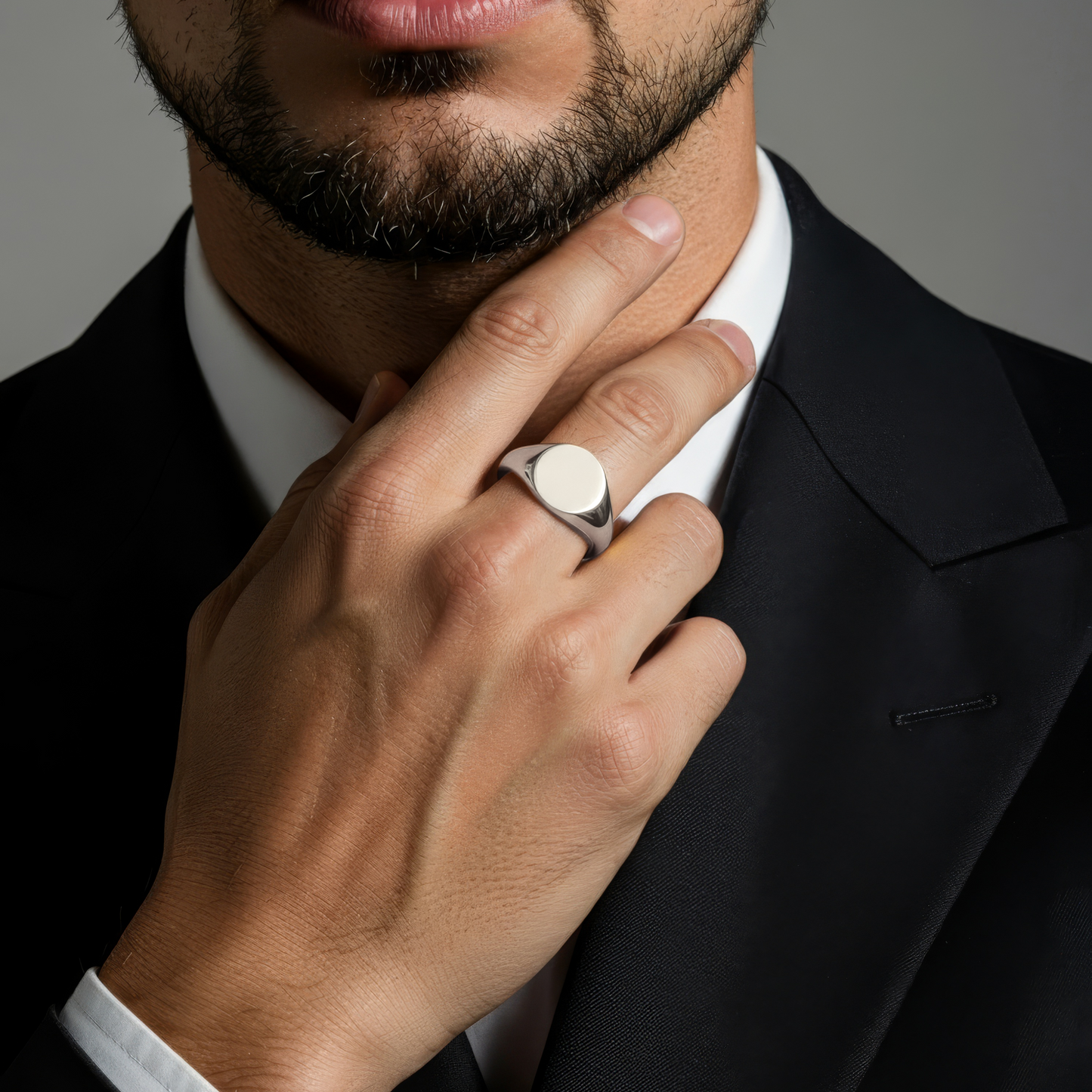 Gold Abstract Ring • 925 Sterling Silver Open Ring