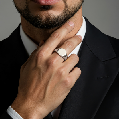 Gold Abstract Ring • 925 Sterling Silver Open Ring