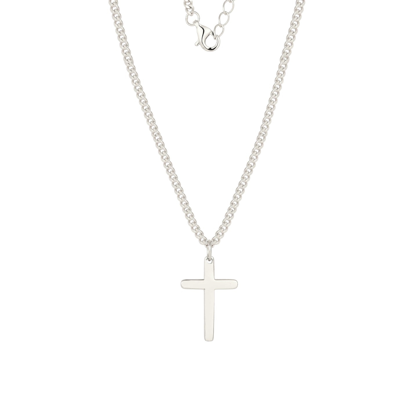 Square Zirconia Necklace - 925 Silver