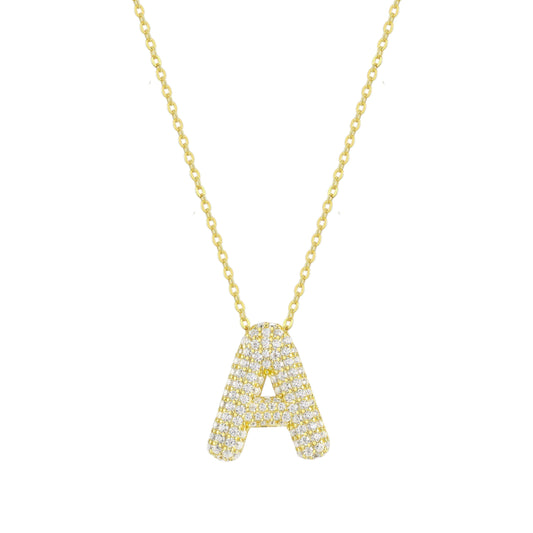 Square Zirconia Necklace - 925 Silver