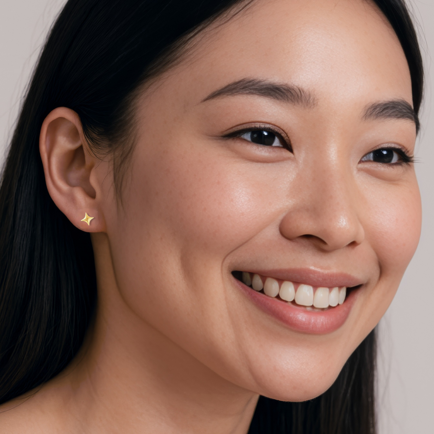 Dainty crystal hoop earrings • Zirconia crystals