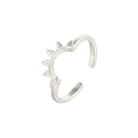 Gold Abstract Ring • 925 Sterling Silver Open Ring