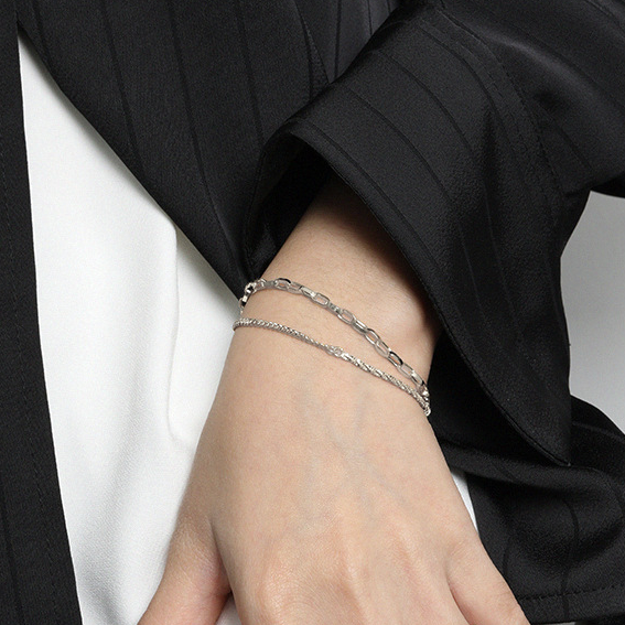 Partner bracelet 925 Sterling silver • Engraving as desired