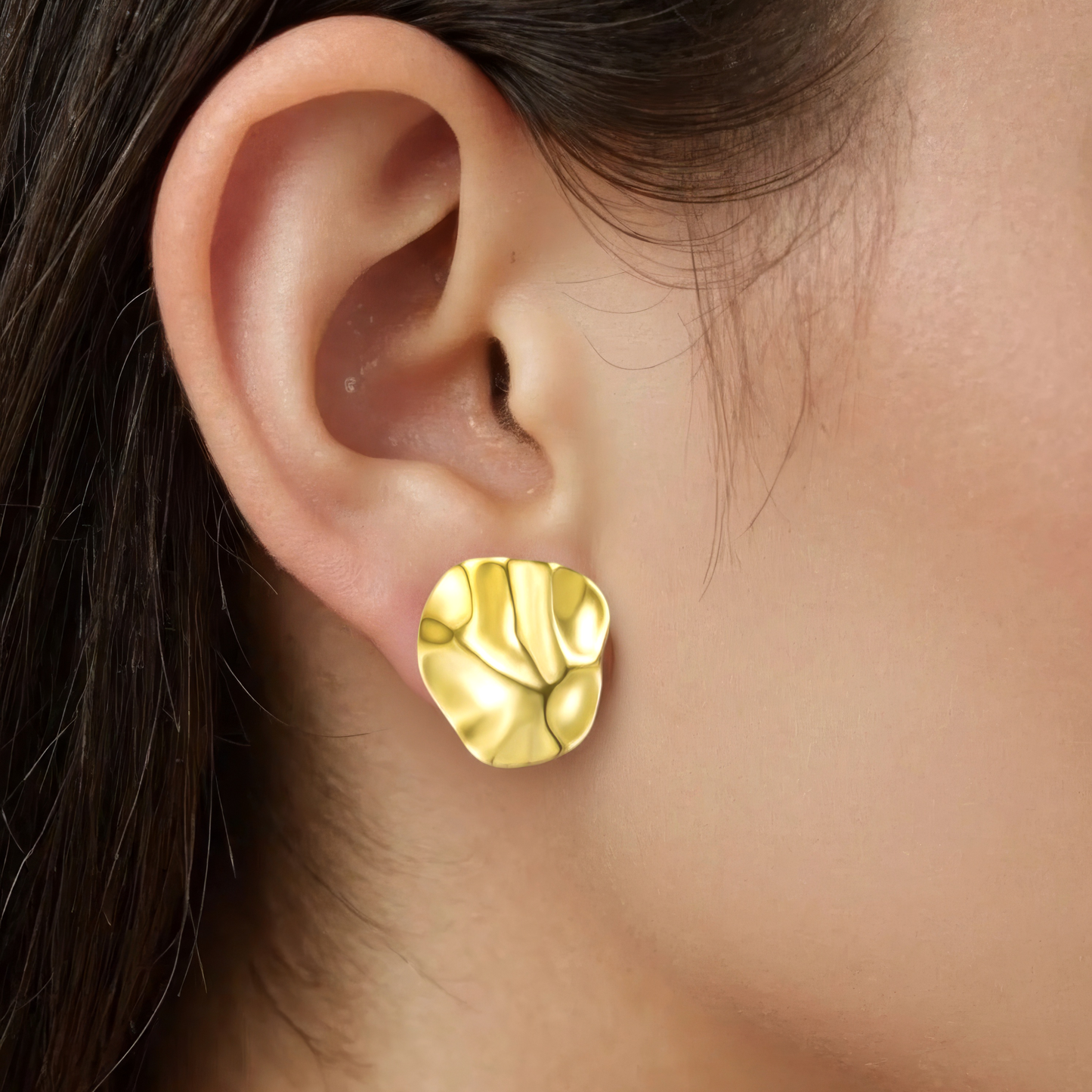 Dainty crystal hoop earrings • Zirconia crystals