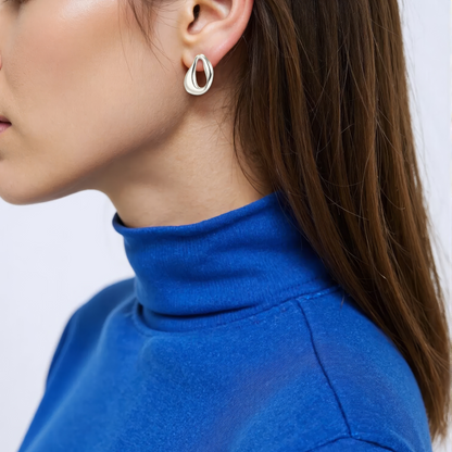 Dainty crystal hoop earrings • Zirconia crystals