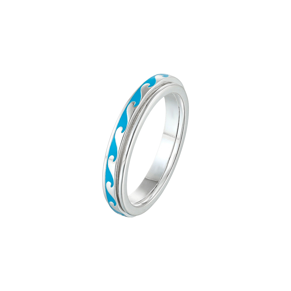 Wellen Anti-Stress Ring – 925 Silver