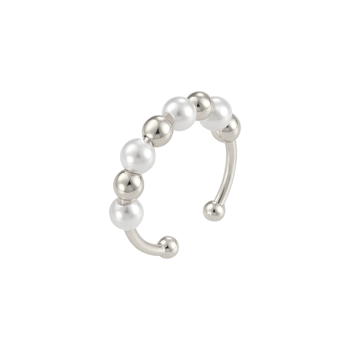 Süßwasserperlen Anti-Stress-Ring – 925 Silber
