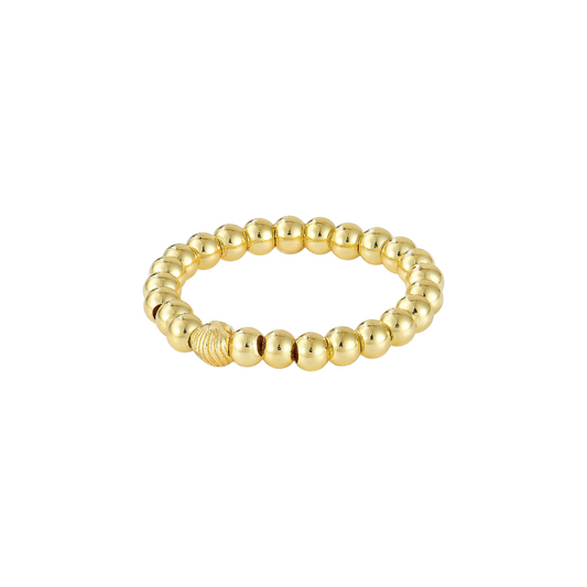Muschel Kugel Anti-Stress-Ring – 925 Silber