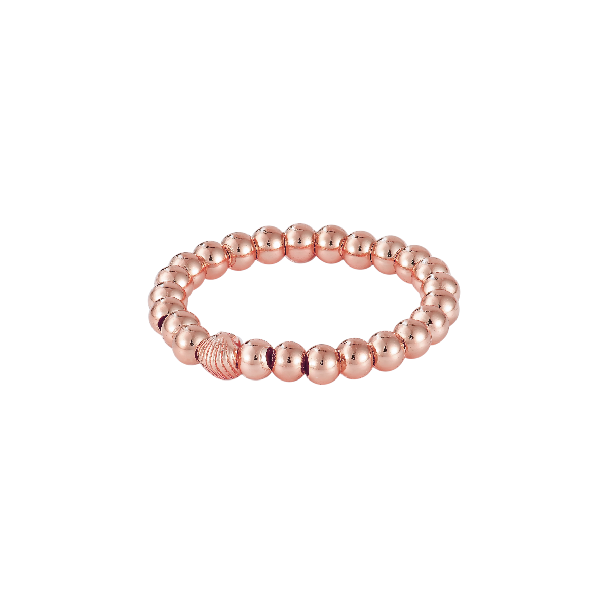 Muschel Kugel Anti-Stress-Ring – 925 Silber