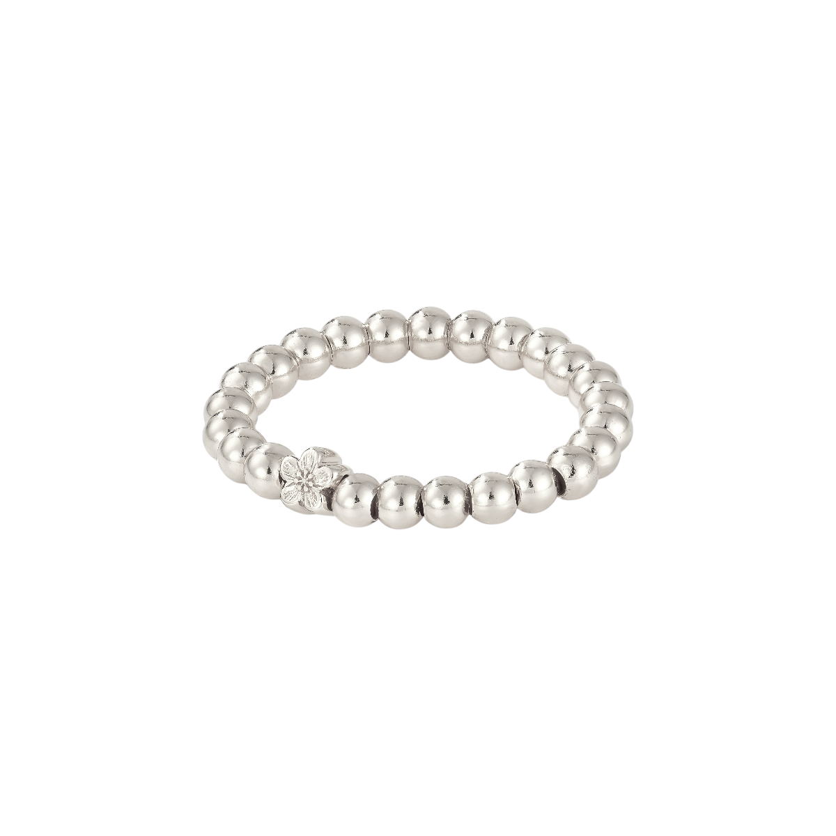 Blüten Kugel Anti-Stress-Ring – 925 Silber
