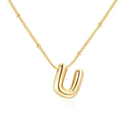 Bubble name necklace with letters