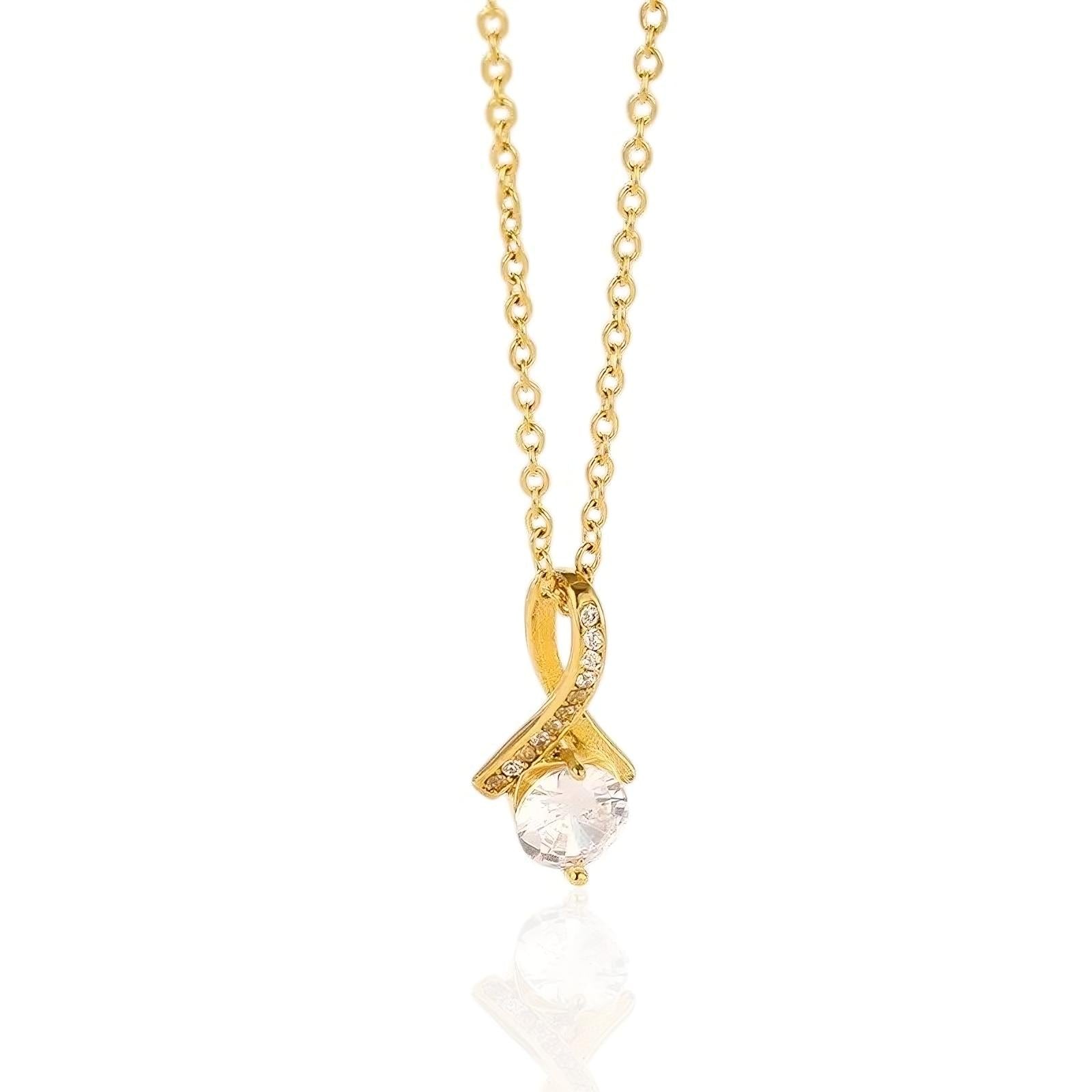 "An meinen Schatz" - Liebesschleifen Halskette - 925 Sterling Silber