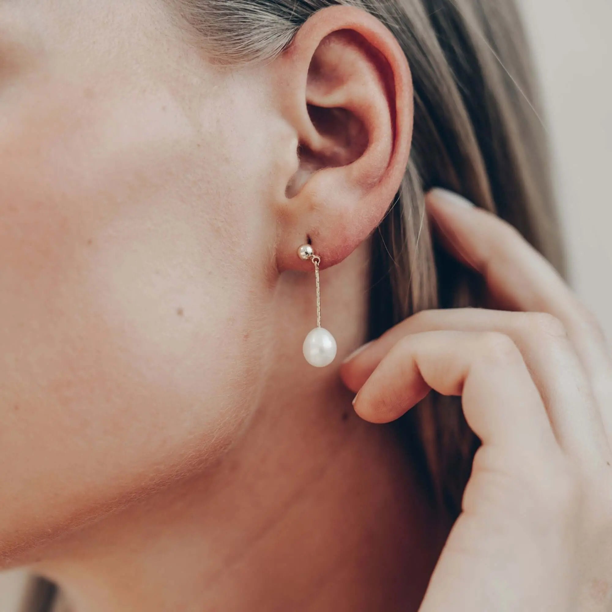 Perlen Ohrringe • 925 Sterling Silber Vielring
