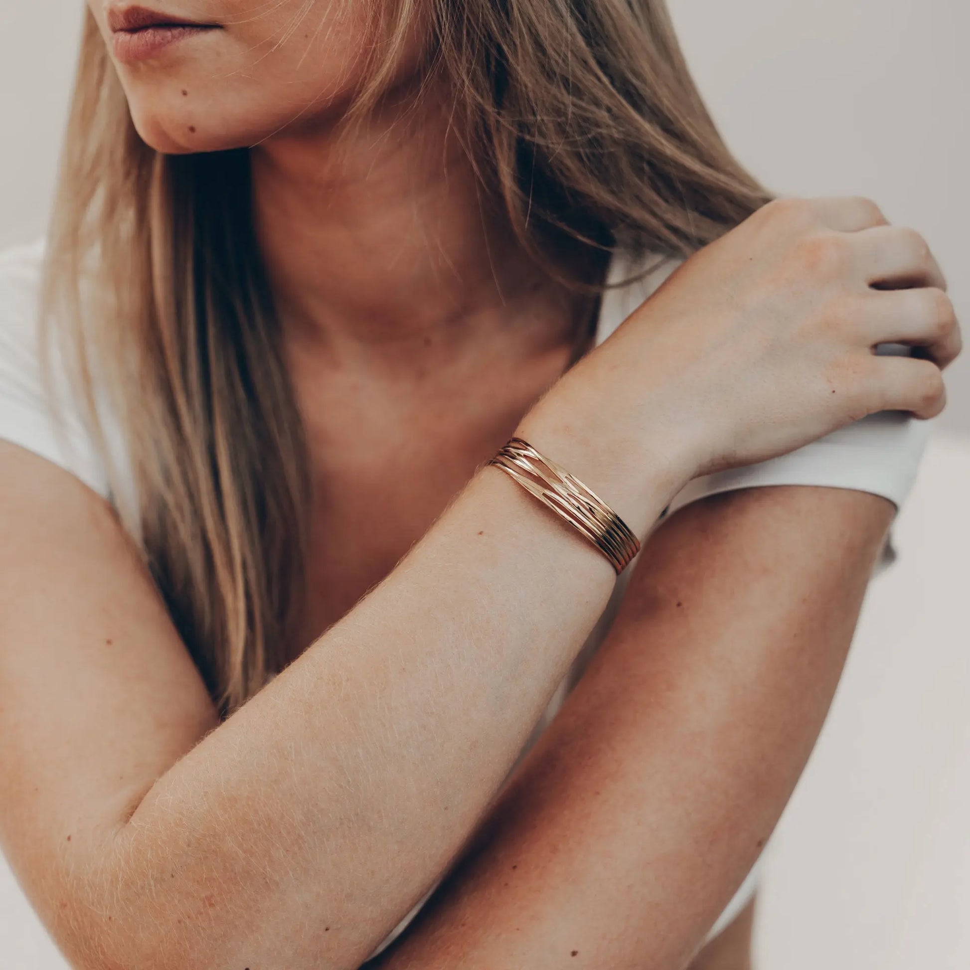 Vielring - Doubel Layerd Armreifen - Gold