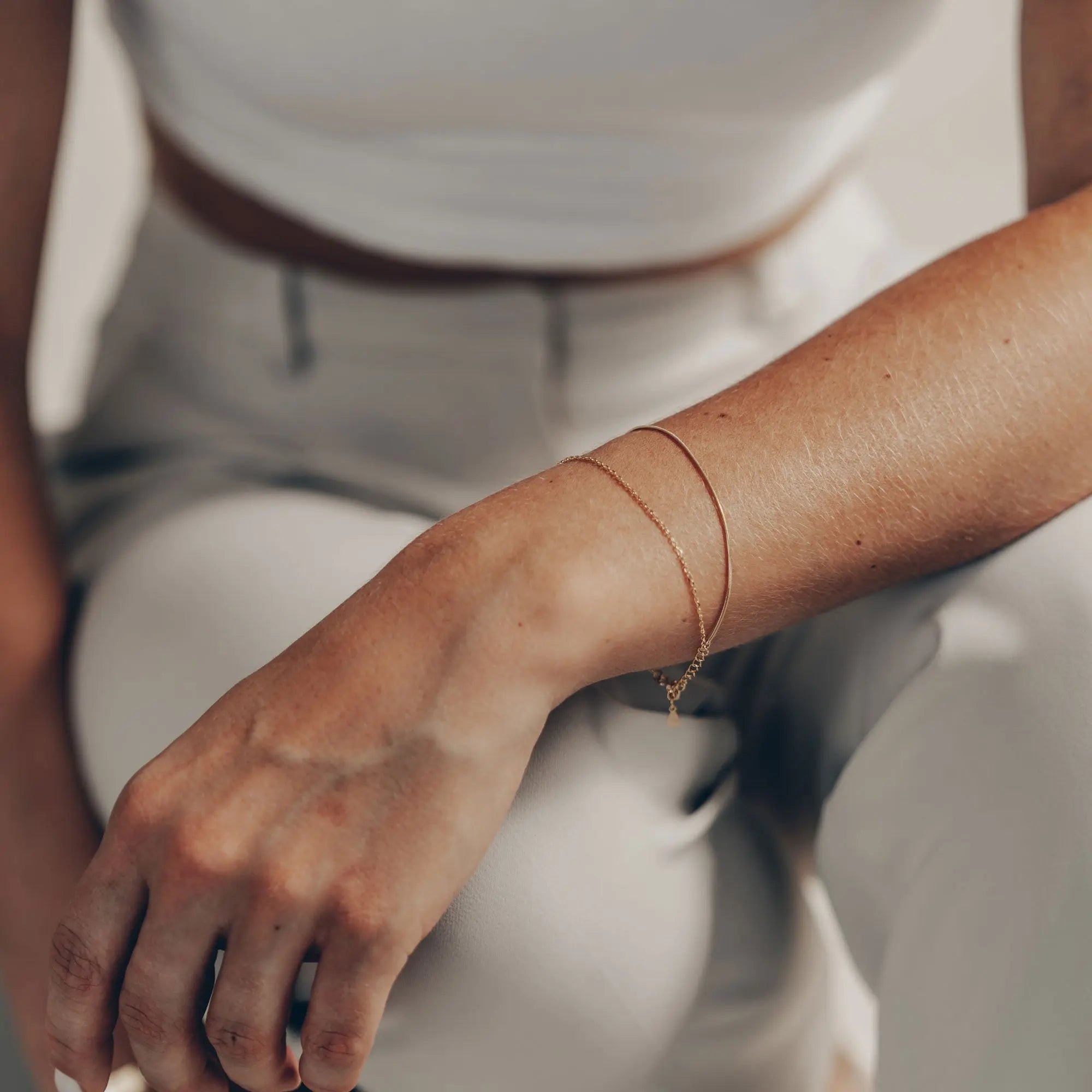 Dünnes Double Armband • 925 Sterling Silber Vielring