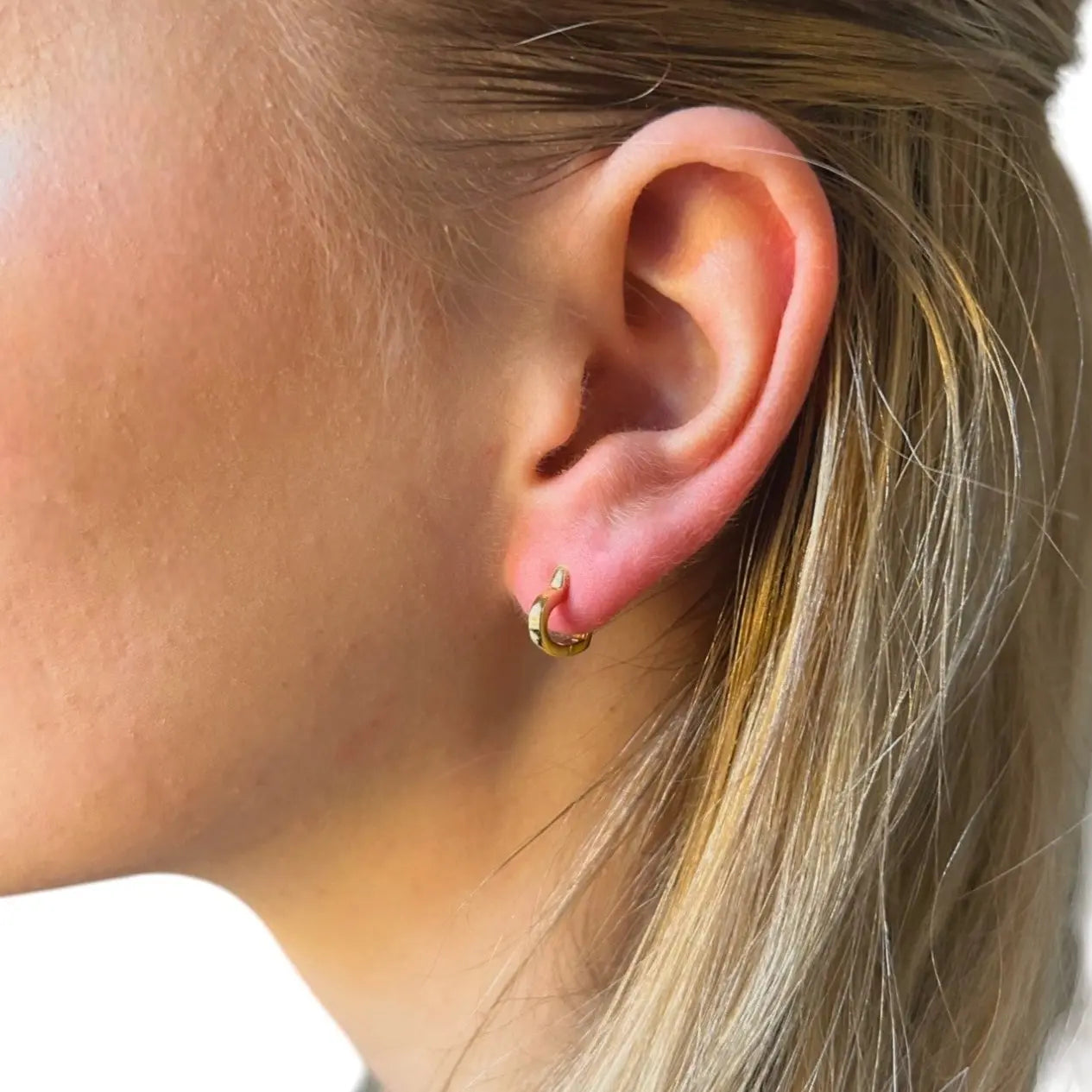 Herz Ohrringe 925 Sterling Silber • Minimalistische Ohrstecker Vielring