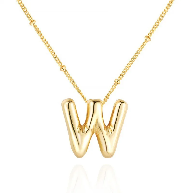 Bubble name necklace with letters