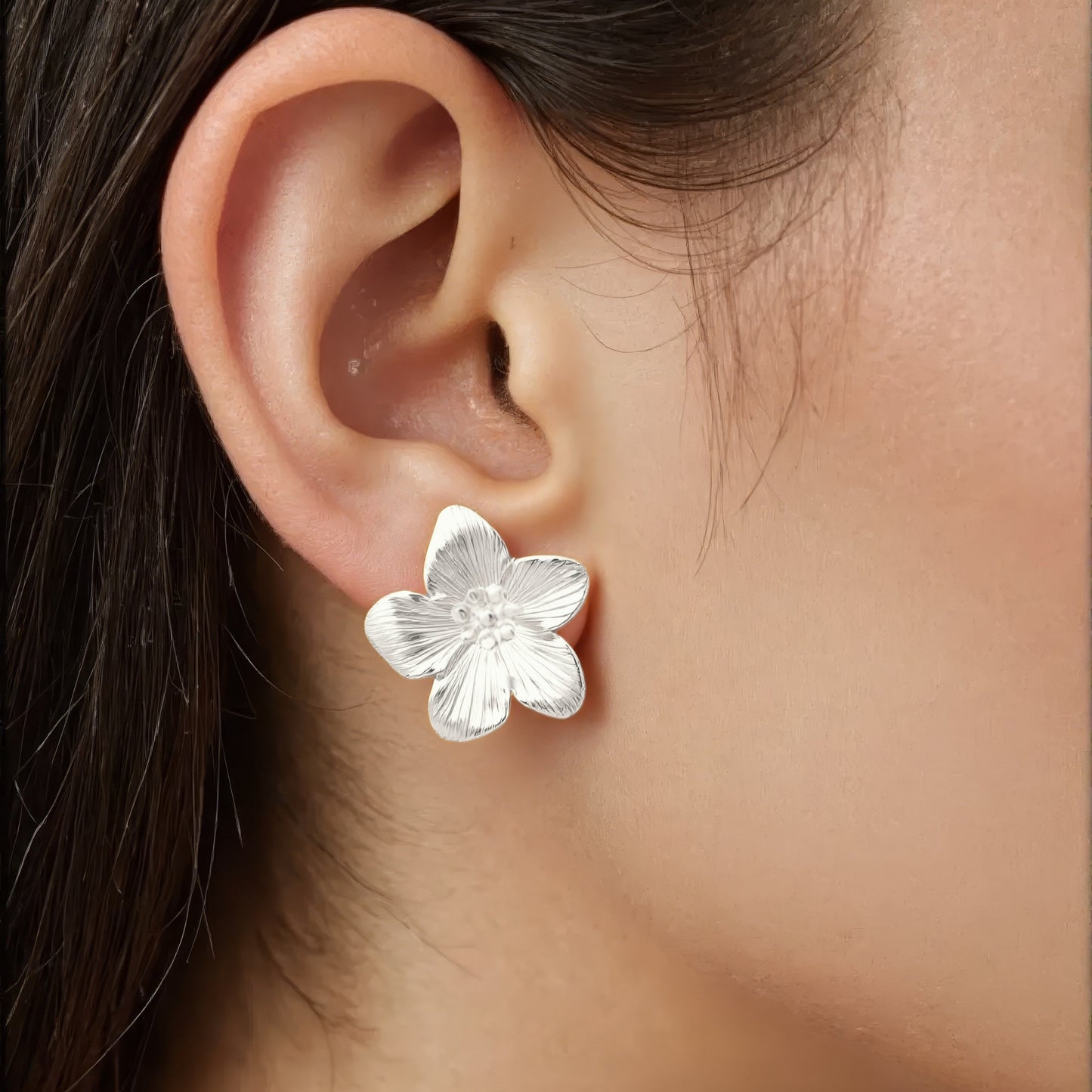 Dainty crystal hoop earrings • Zirconia crystals