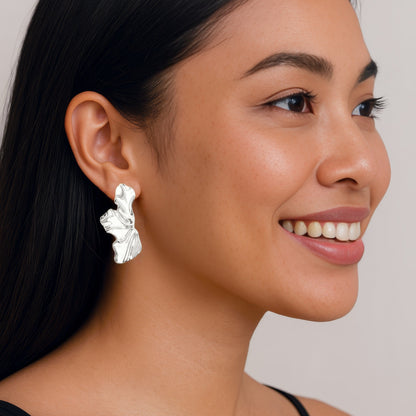Dainty crystal hoop earrings • Zirconia crystals